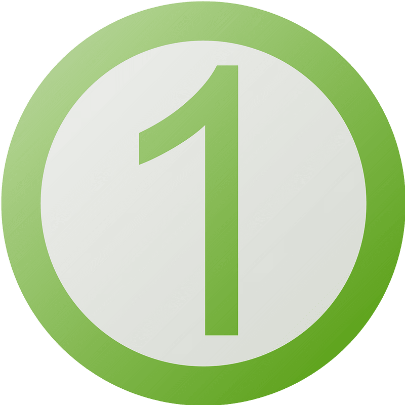 Pictogram voting number one