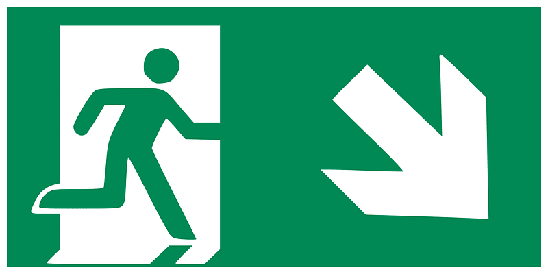ISO 7010 E002 + arrow 2