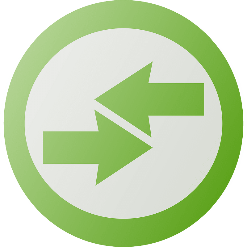 Pictogram voting two arrows to the center