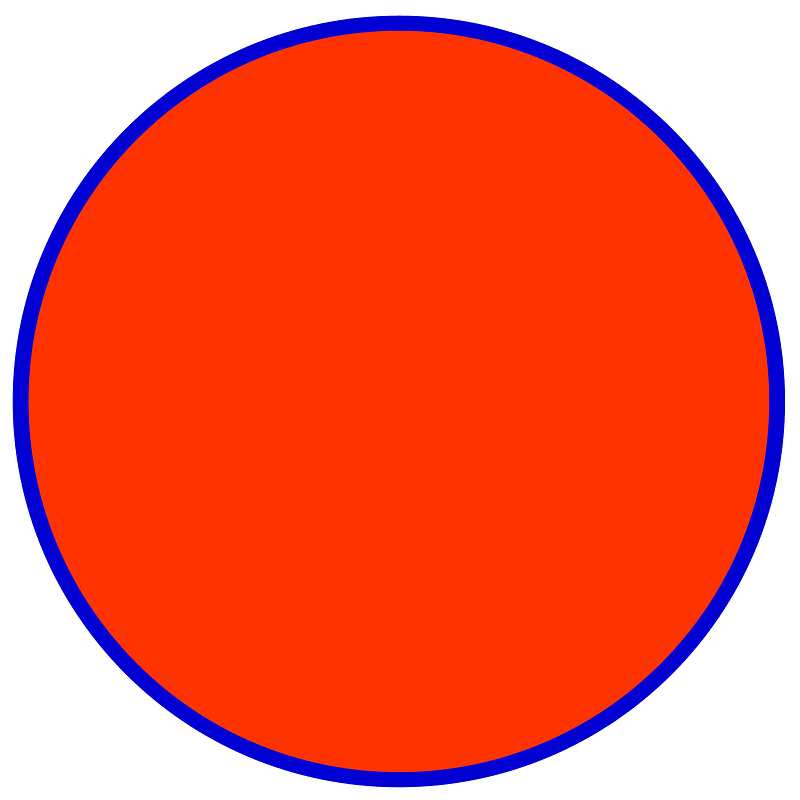 Red blue circle