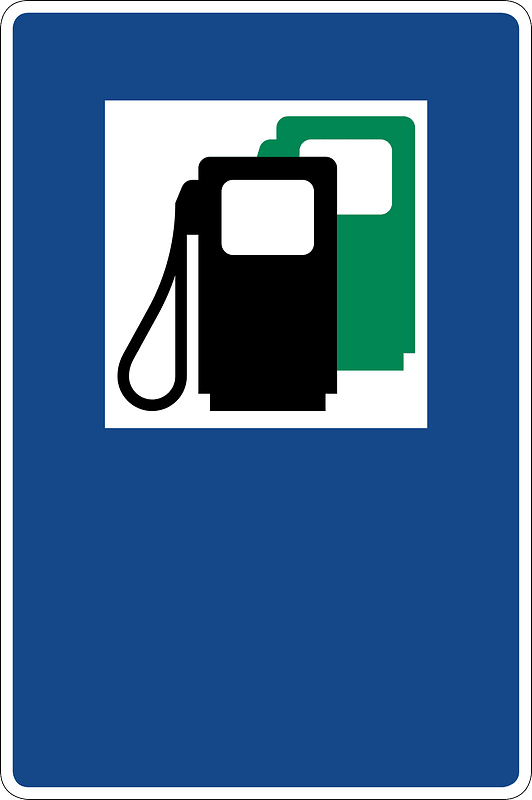 Zeichen 361 A - Tankstelle auch mit bleifreiem Benzin, StVO 1985
