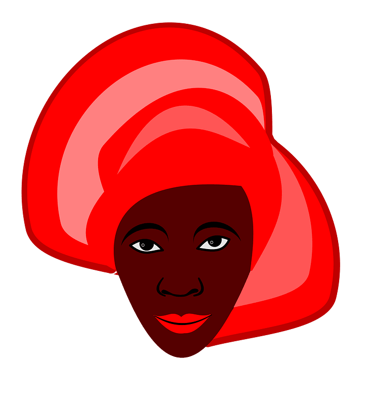 African girl face icon