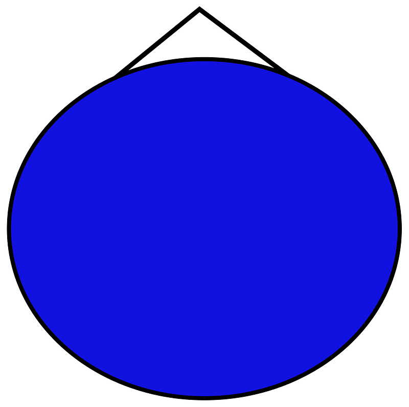 Blue person from above icon