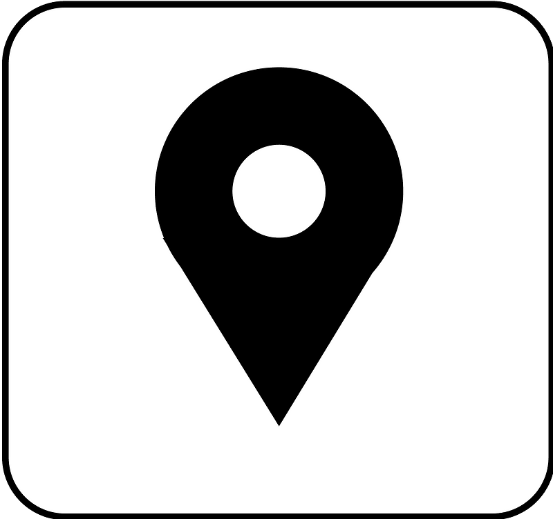 Destination icon in a square