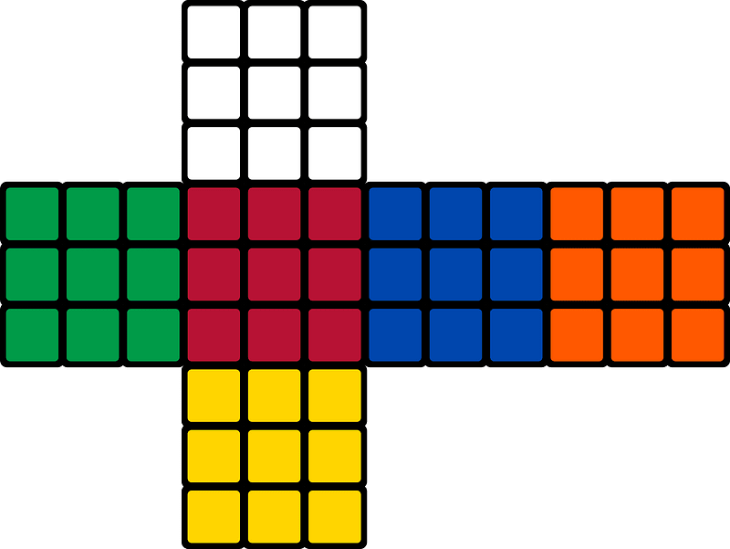 Rubik's cube colors