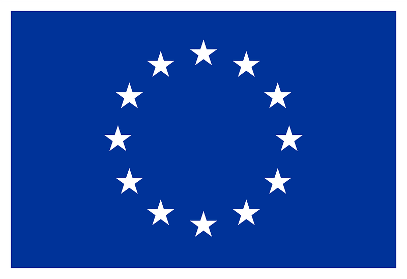 Flag of Europe blue with border