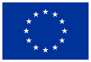 Flag of Europe blue with border