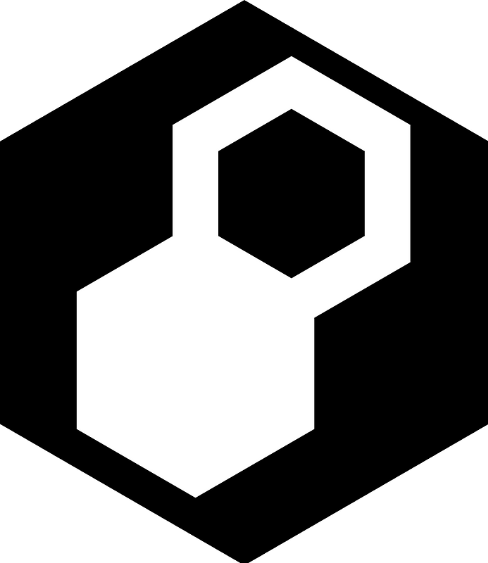 Hex icon with hexes black