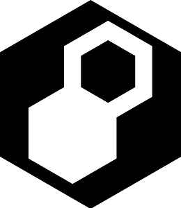 Hex icon with hexes black