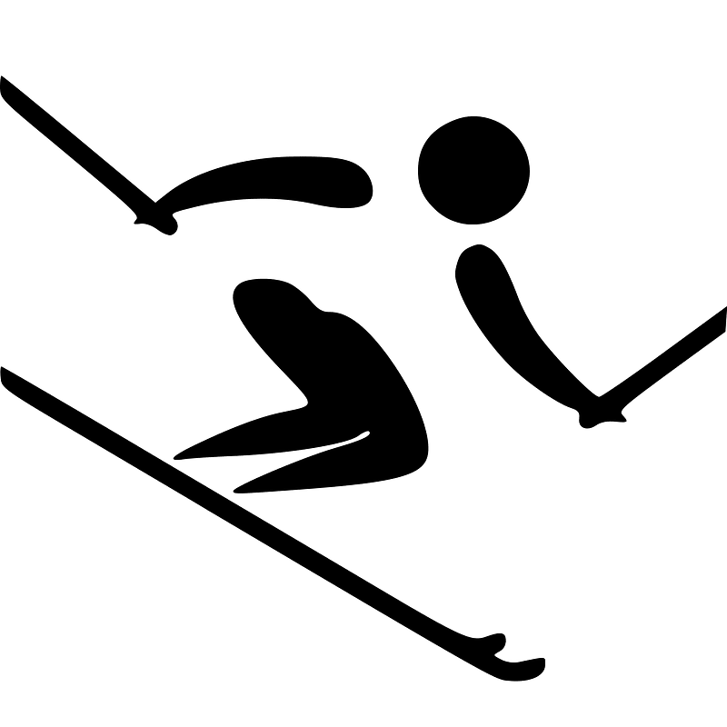 Alpine skiing pictogram