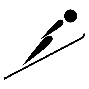 Ski jumping pictogram