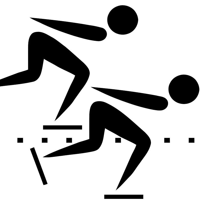 Speed skating pictogram