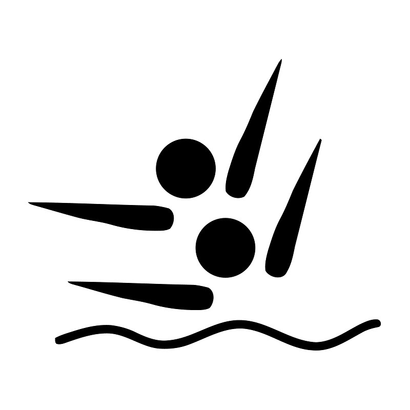 Synchronized swimming pictogram
