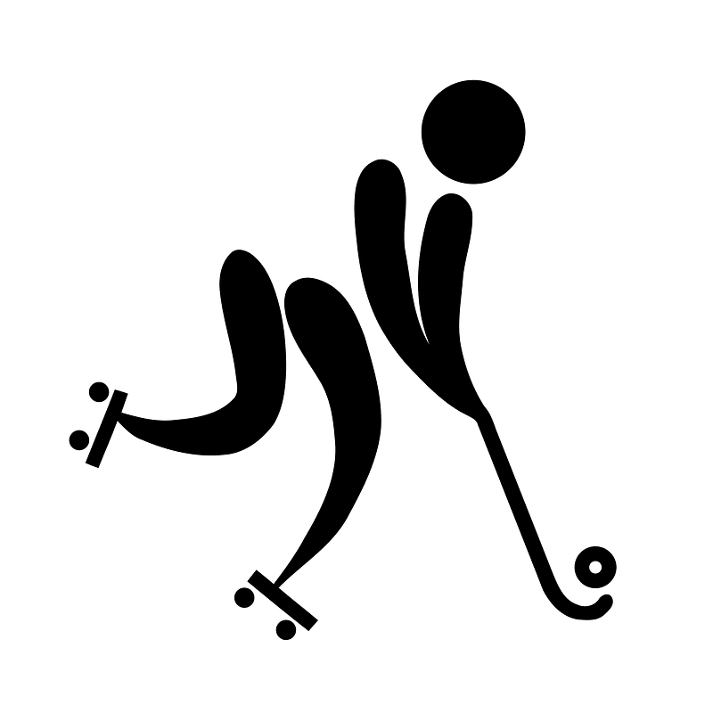 Roller hockey pictogram
