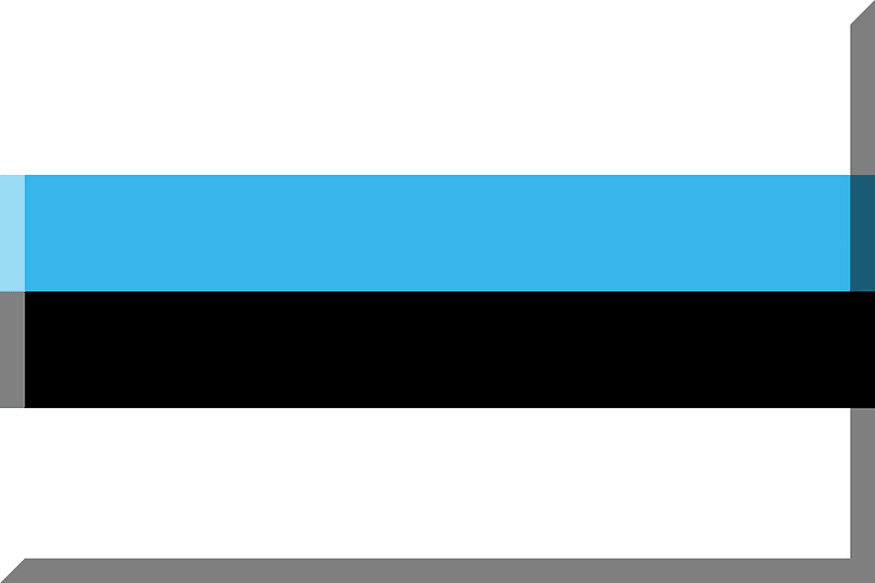 600px Bianco con striscia orizzontale Nero-Azzurra