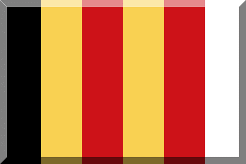 600px Bianco e Nero con strisce Giallo-Rosse verticali
