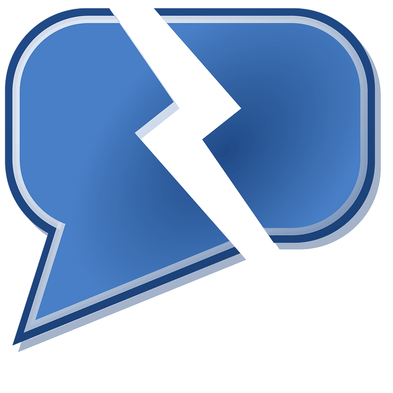 Broken conversation icon