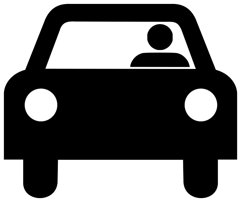 Car with Driver-Silhouette