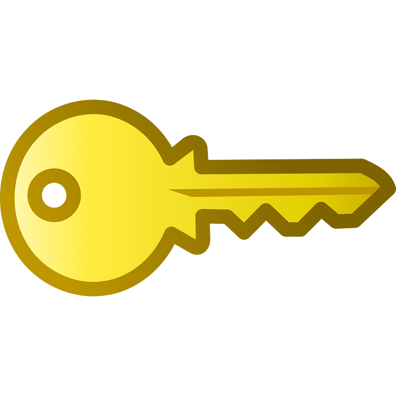 Golden key icon
