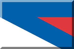600px Blu diagonale su Bianco e Rosso