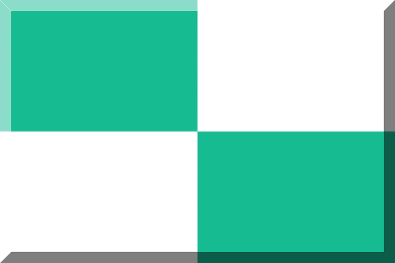 600px Quadripartito Verde giada e Bianco