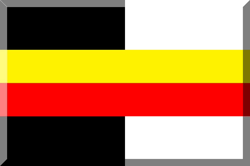 600px Nero e Bianco con strisce orizzontali Giallo-Rosse