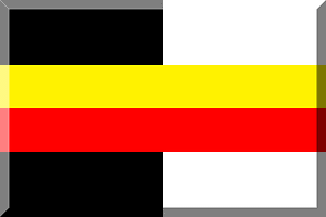600px Nero e Bianco con strisce orizzontali Giallo-Rosse