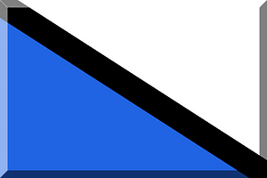 600px Blu e Bianco diagonale con striscetta Nera