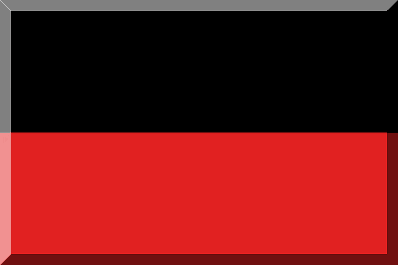 600px Nero e Rosso a strisce orizzontali