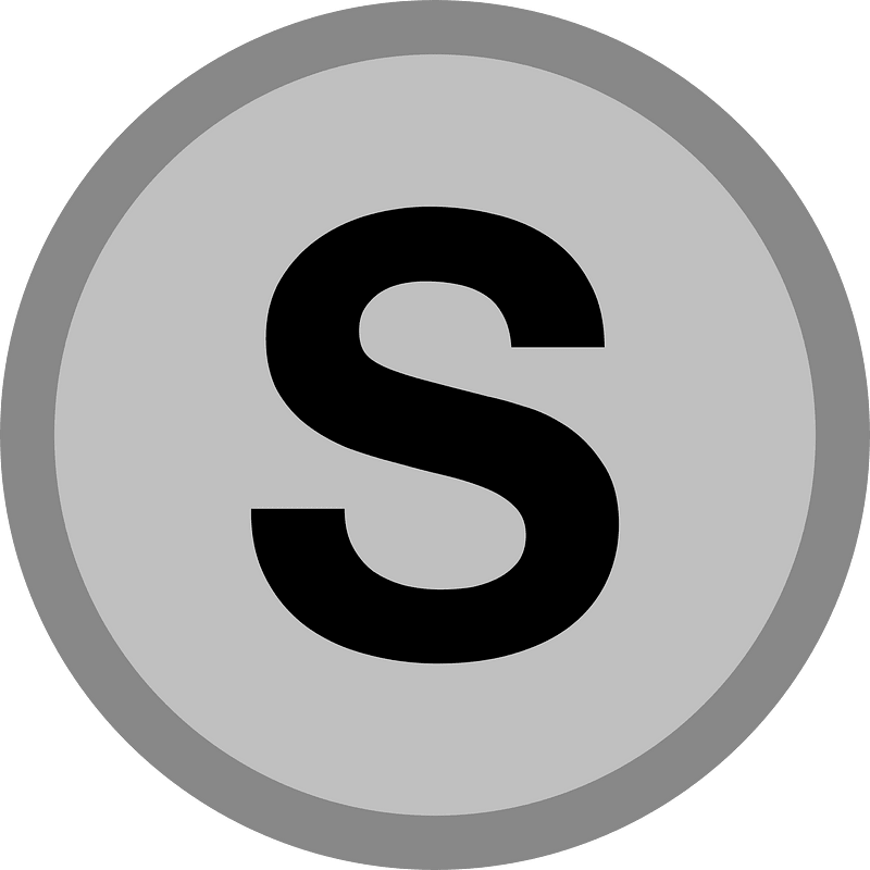 Silver medal icon (S initial)