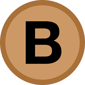 Bronze medal icon (B initial)