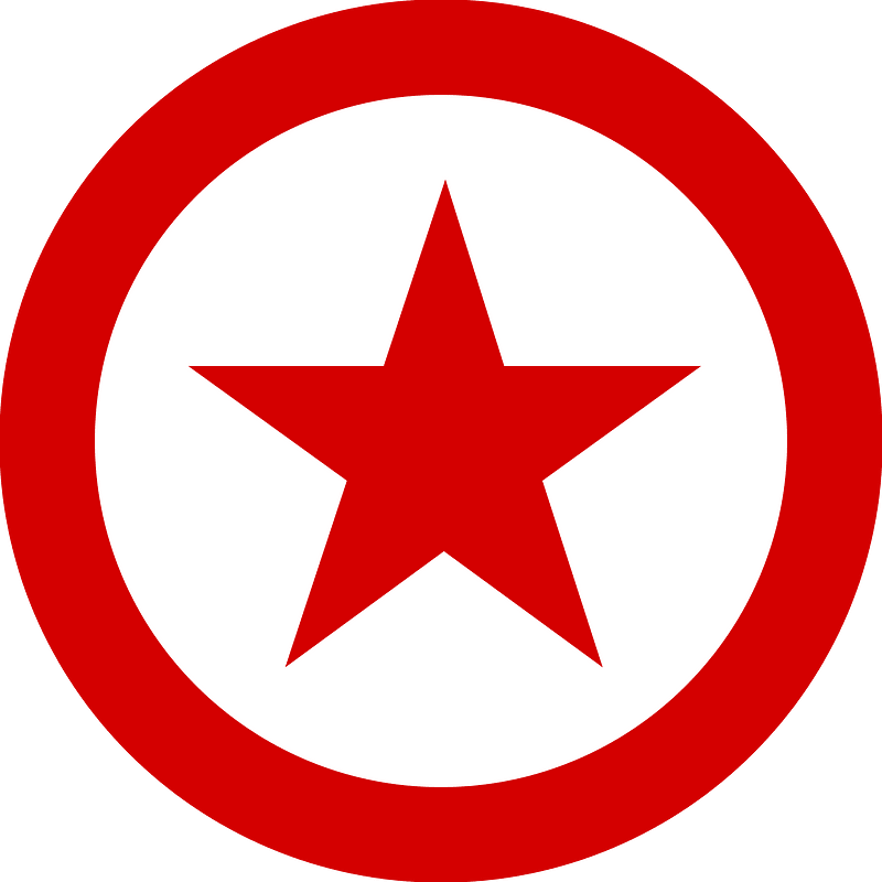Red circled star