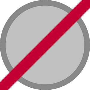 Silver medal icon - disqualified