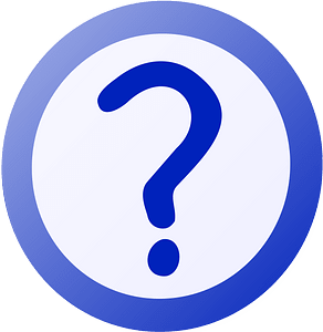 Pictogram voting question-blue
