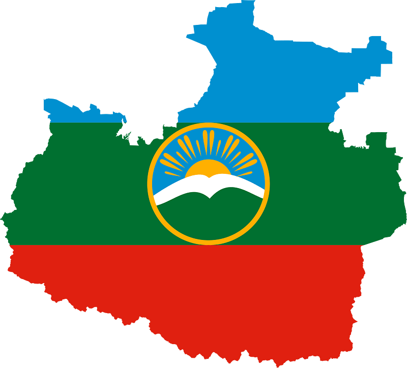 Flag-map of Karachay-Cherkess
