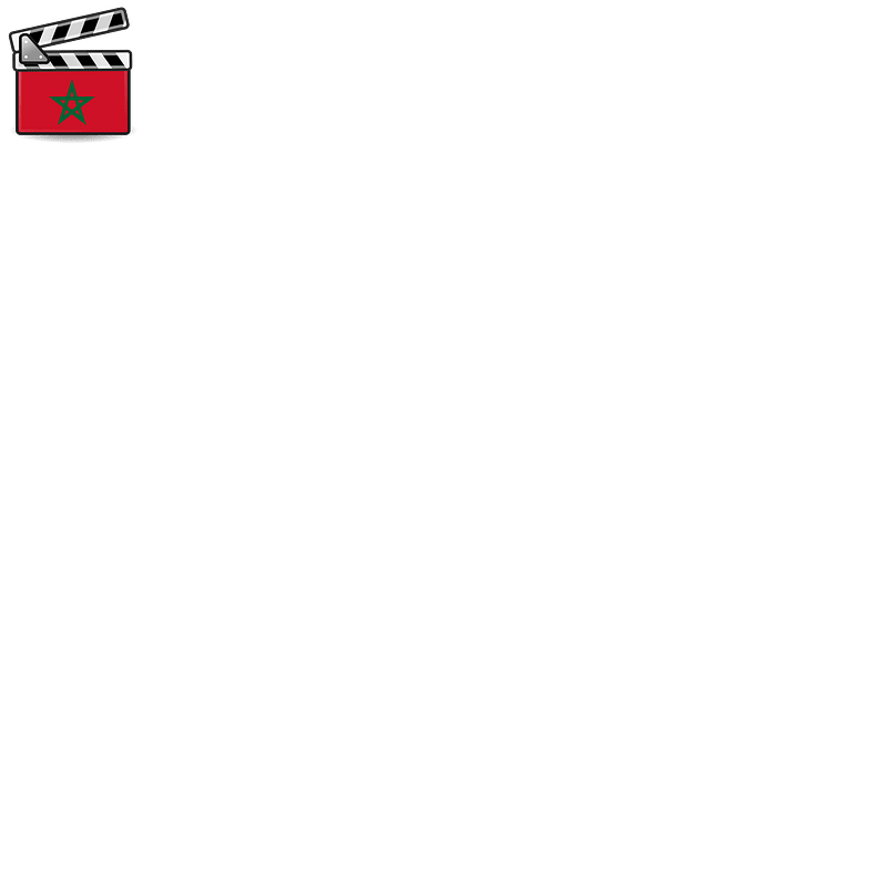 Morocco film clapperboard