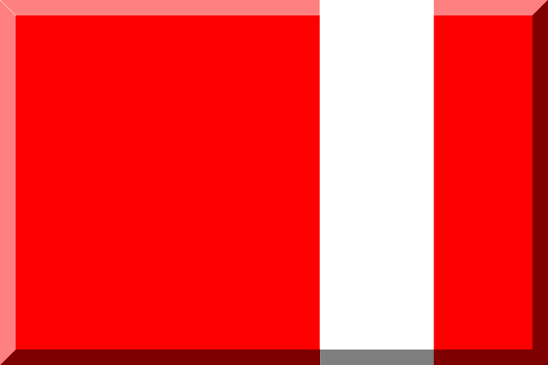 600px Red HEX-FF0000 H White stripe