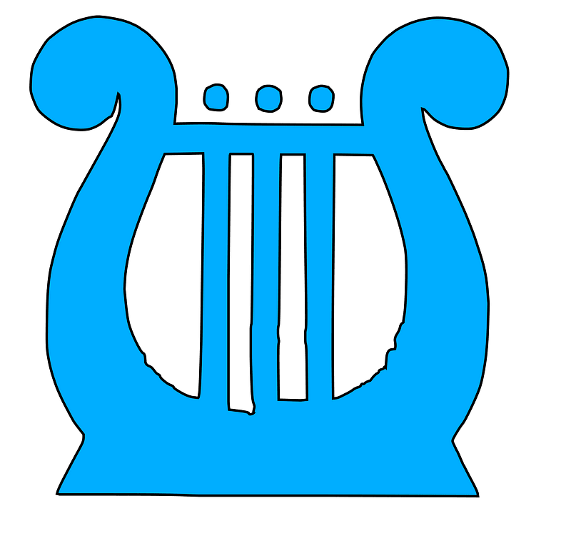 Lyre, Harp • Lyra, Harfe • vector image
