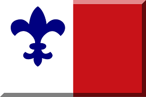 600px White with Blue lily HEX-000080 and Red HEX-C81218