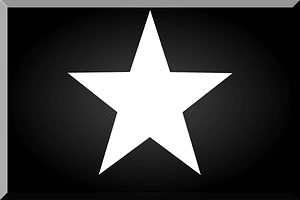 600px White star on Black background