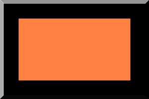 600px Black frame and Orange HEX-FF8040