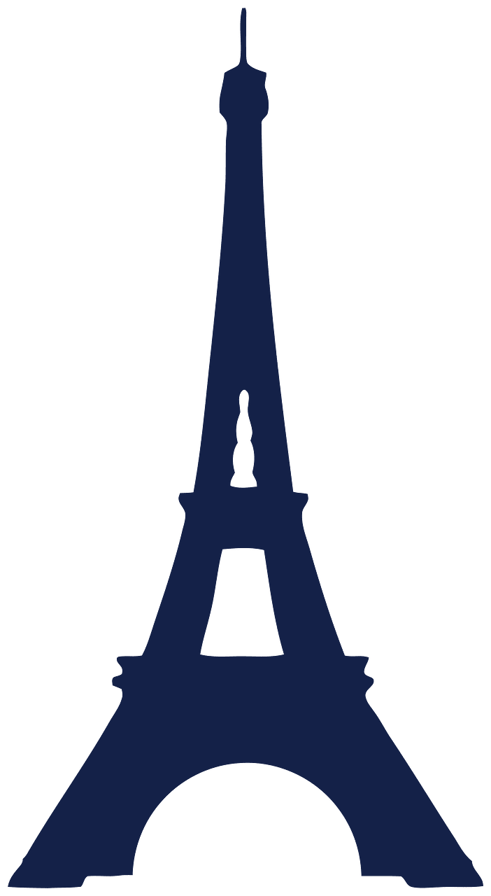 Eiffel Tower icon blue