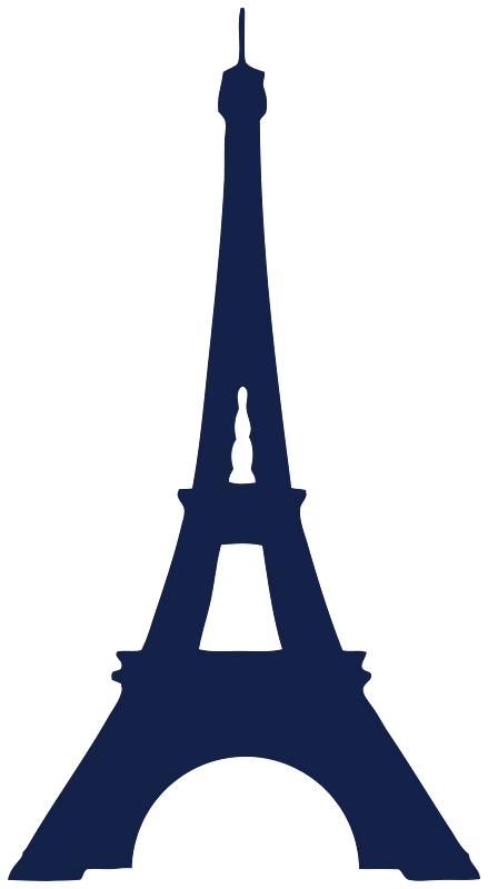 Eiffel Tower icon blue