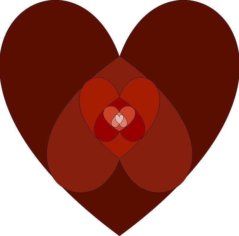 Gradual change Heart Image (Red Strawberry)
