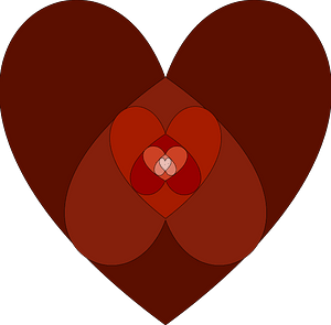 Gradual change Heart Image (Red Strawberry)
