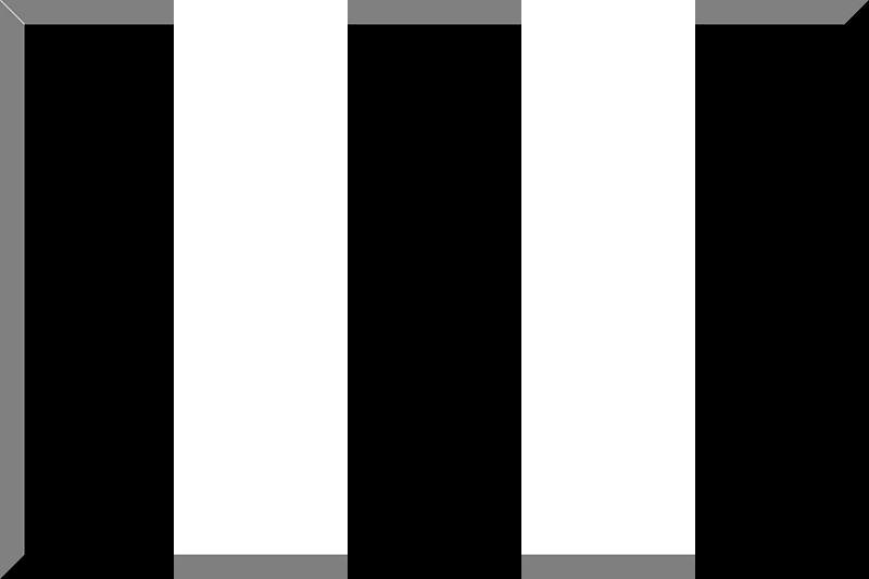 600px five horizontal Black White stripes