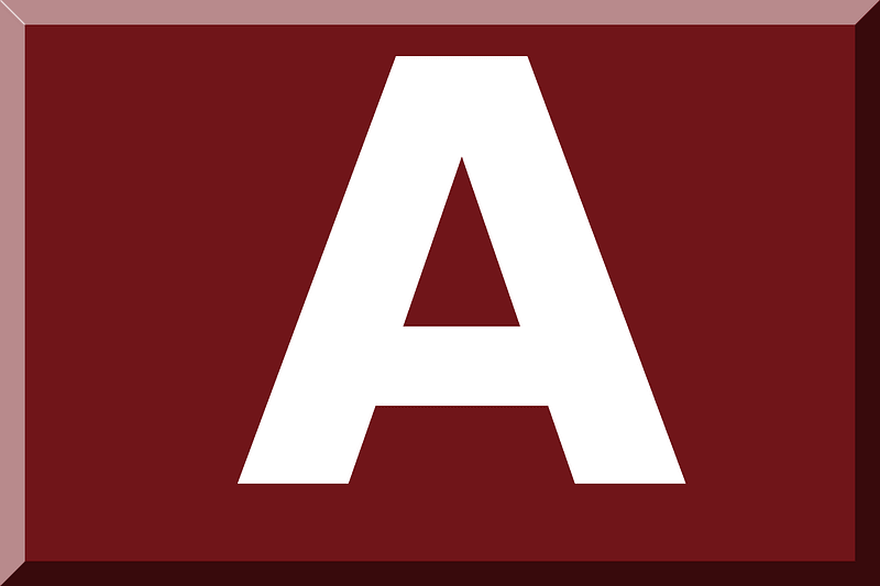 600px Maroon HEX-701519 with White letter A