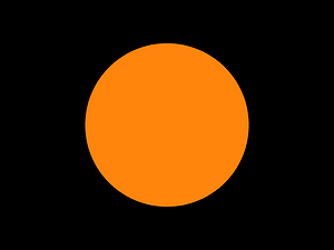 F1 black flag with orange circle