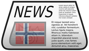 Newspaper with flag of Norway