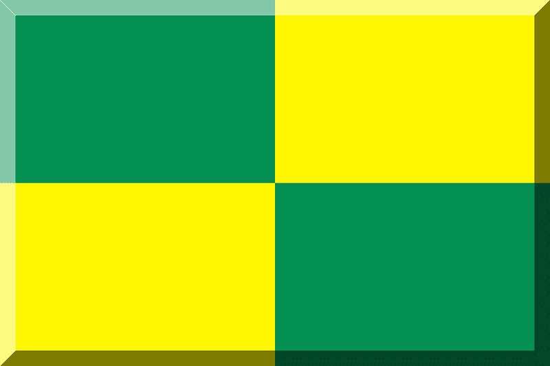 600px chequered Green HEX-058F53 Yellow HEX-FFF601